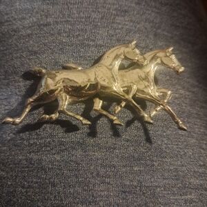 Silver Horse Brooch